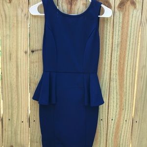 Blue pencil skirt dress